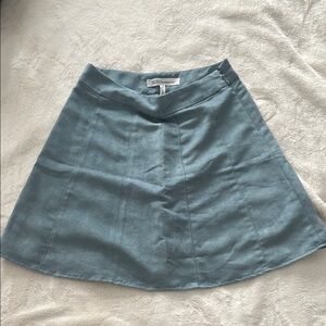 BCBGeneration Baby Blue Suede A-Line Skirt (Size 0)